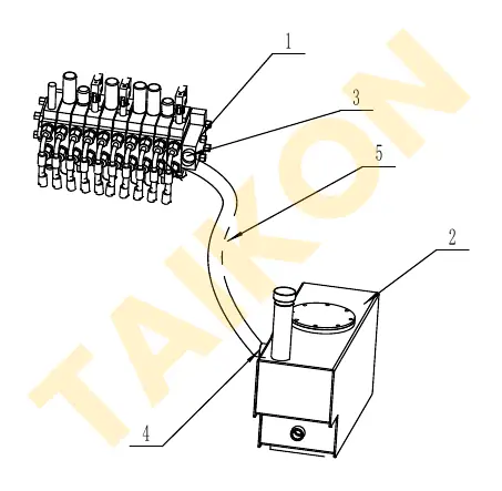 Hoses: hydraulic tank — TAIKON C10