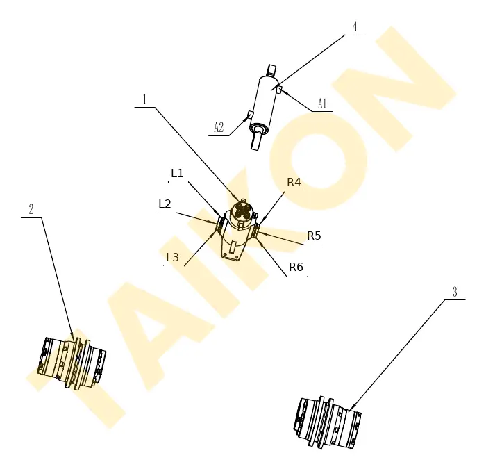 Hoses: travel motors — TAIKON C10