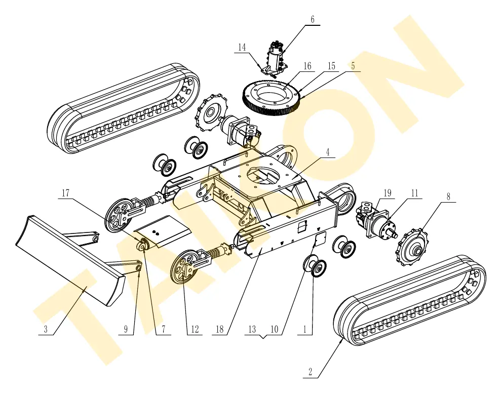 Undercarriage – overview — TAIKON C12
