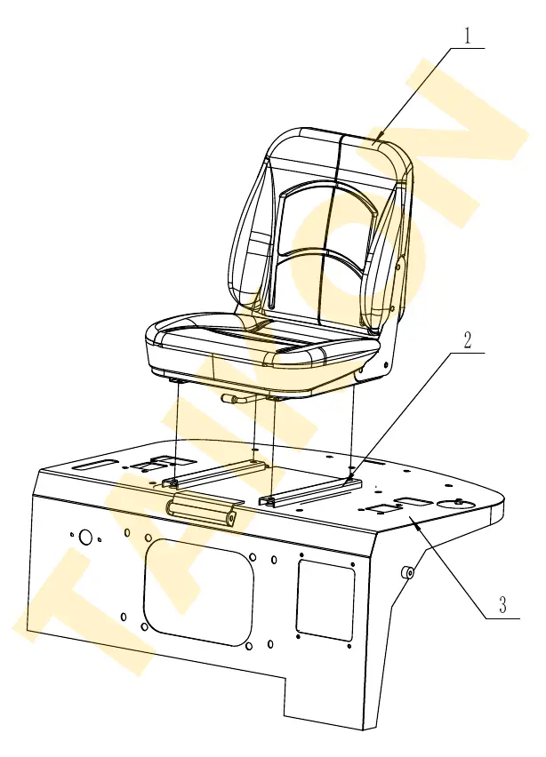 Operator seat – installation — TAIKON KT16 Pro