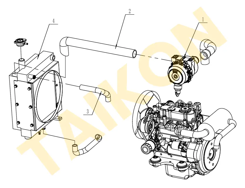 Radiator & air filter – overview — TAIKON KT16 Pro