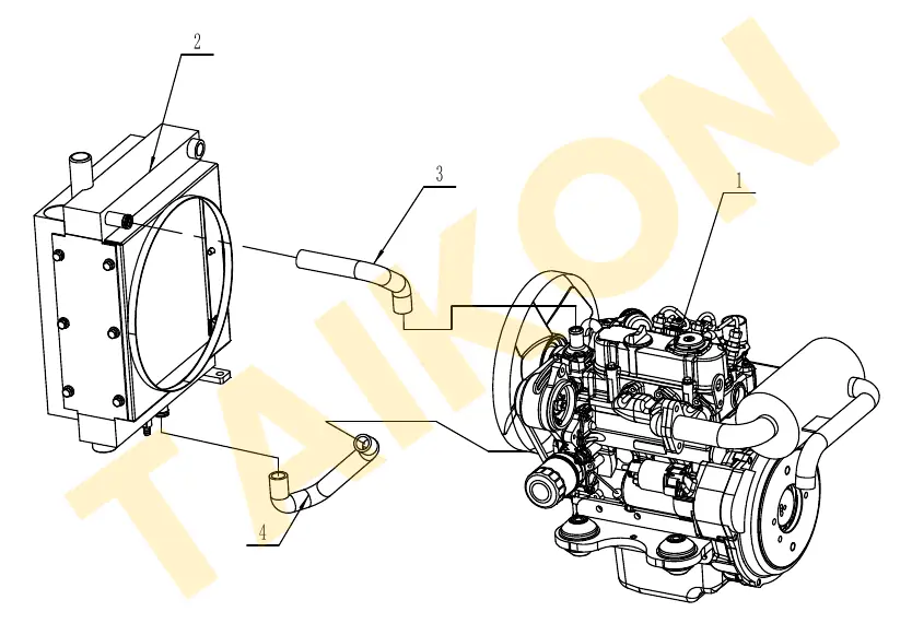 Coolant hoses (suction & return) — TAIKON KT16 Pro