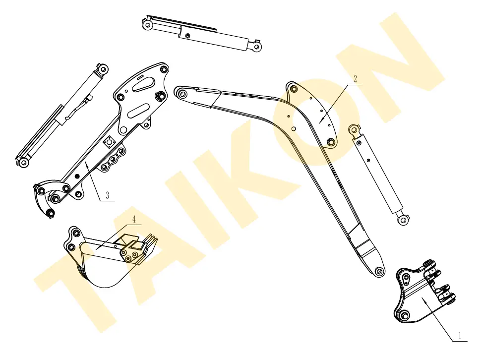 Front attachment – overview — TAIKON KT16 Pro