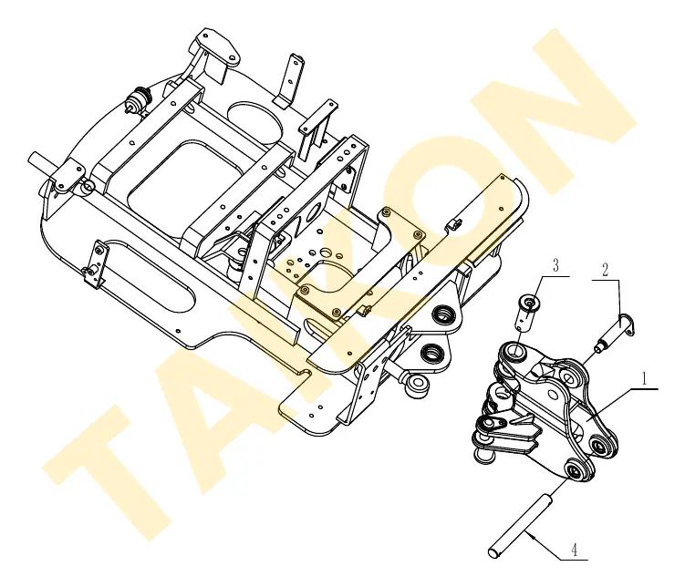 Boom swing bracket – installation — TAIKON KT16 Pro