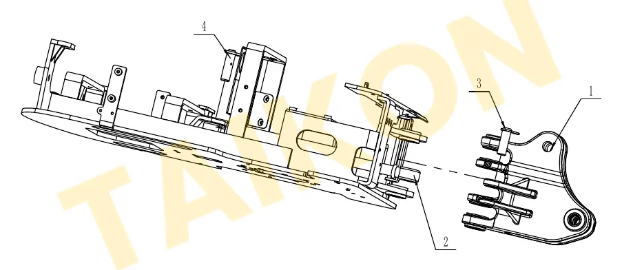 Boom swing cylinder – installation — TAIKON KT16 Pro