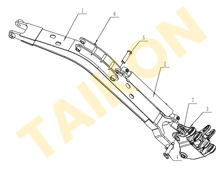 Boom & boom cylinder – installation — TAIKON KT16 Pro