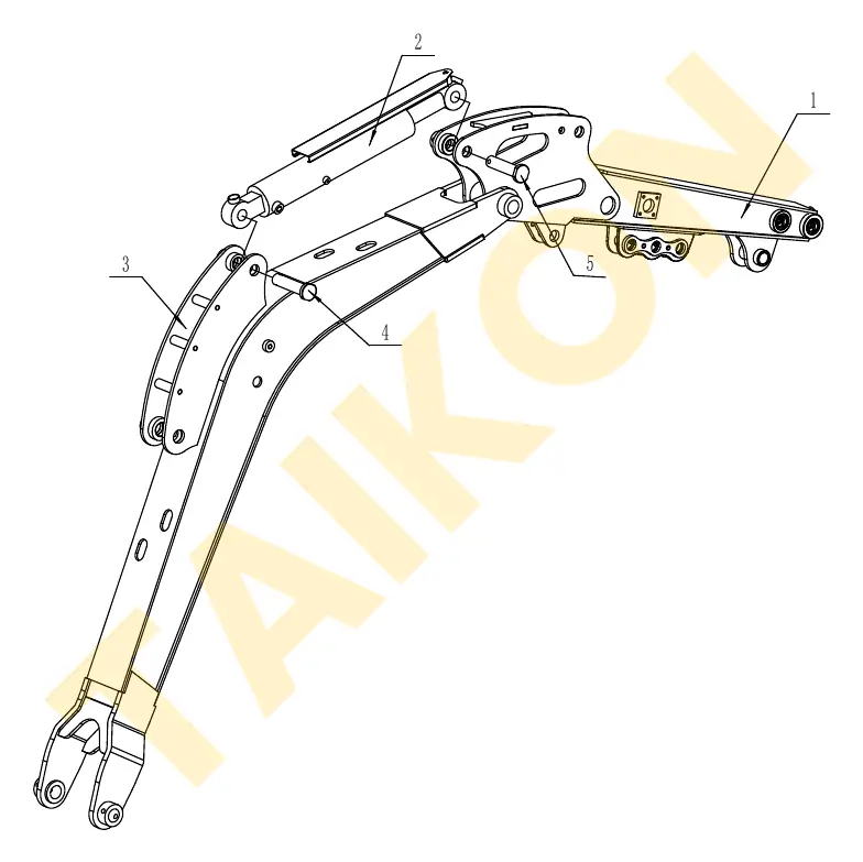 Arm & arm cylinder – installation — TAIKON KT16 Pro