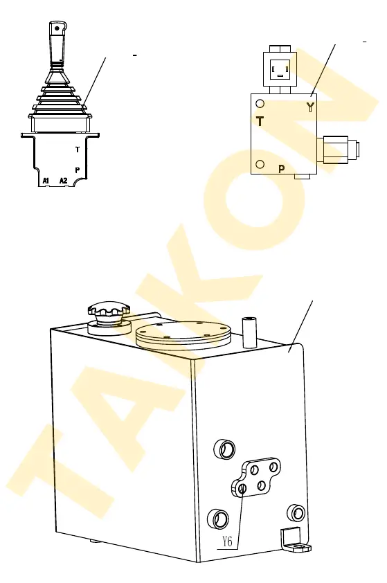 Hoses: dozer valve — TAIKON KT16 Pro