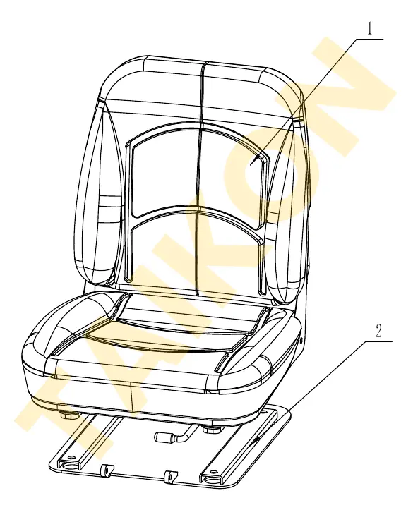 Operator seat – installation — TAIKON KT18 Pro (D902)