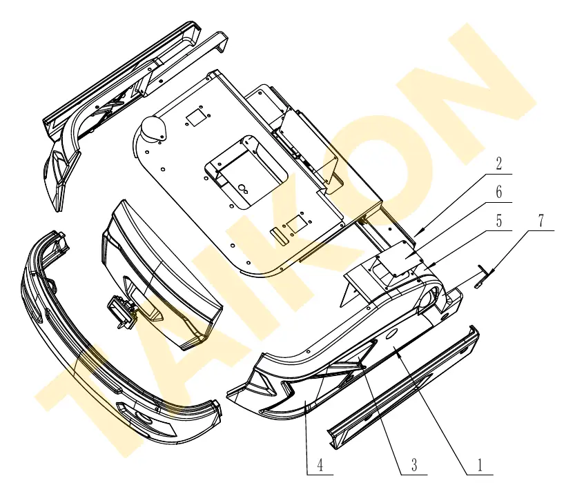 Right cover – fittings — TAIKON KT18 Pro (D902)