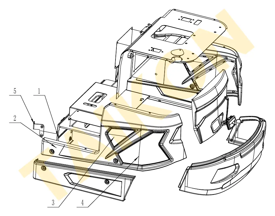 Left cover – fittings — TAIKON KT18 Pro (D902)
