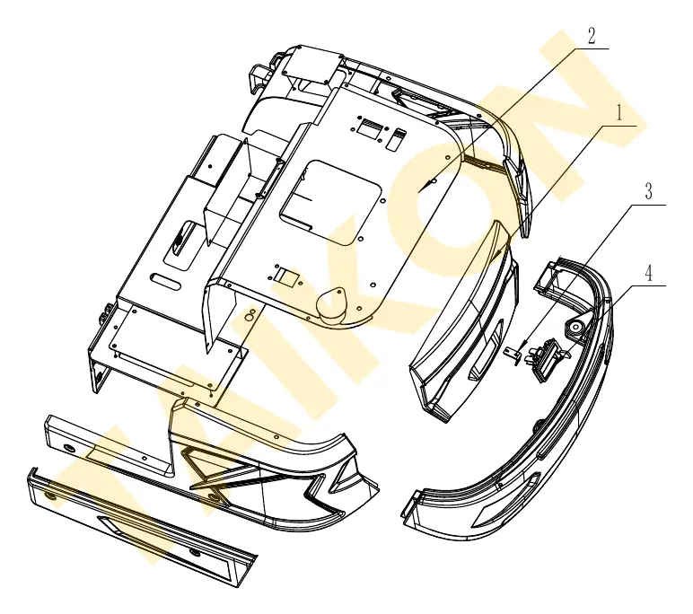Rear hood & lock — TAIKON KT18 Pro (D902)