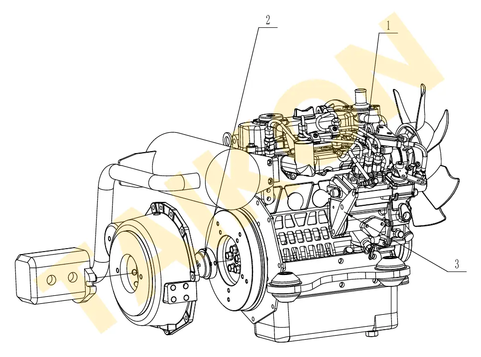 Pump coupling & throttle linkage — TAIKON KT18 Pro (D902)