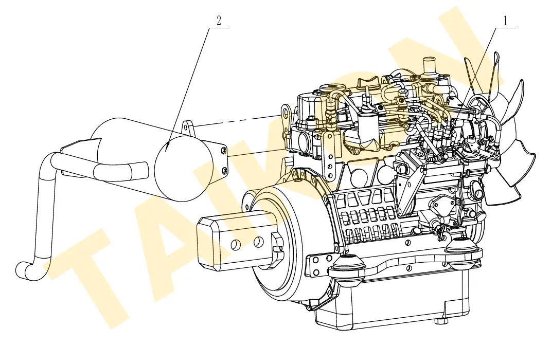 Muffler (silencer) — TAIKON KT18 Pro (D902)
