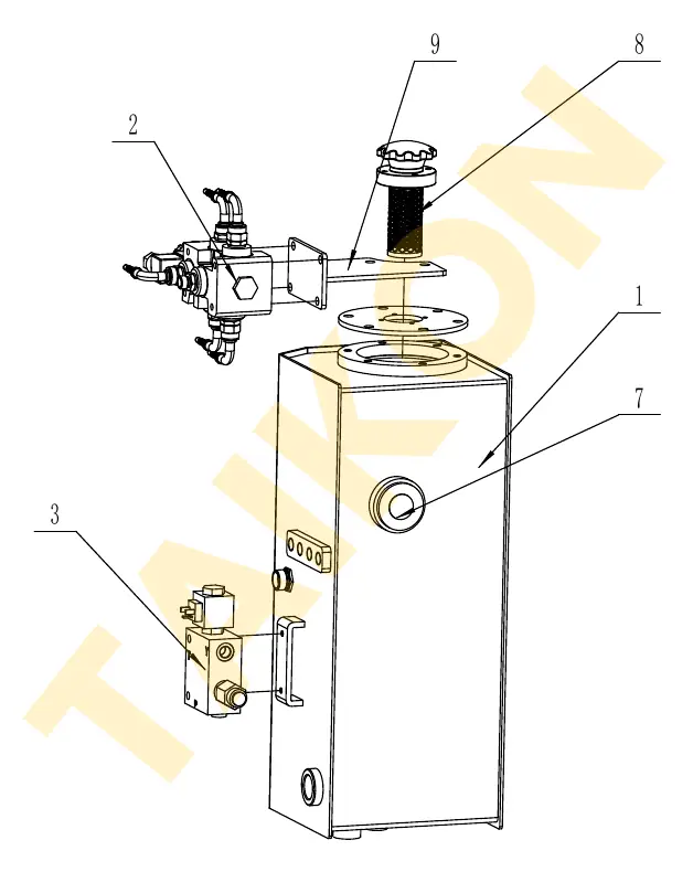 Hydraulic tank – fittings — TAIKON KT18 Pro (D902)