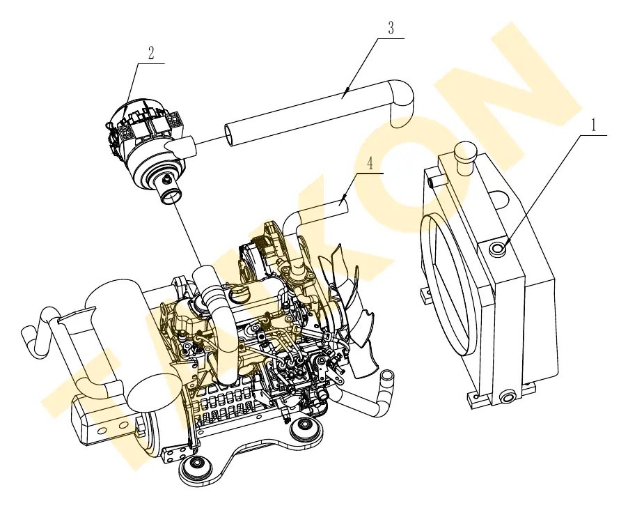 Radiator & air filter – overview — TAIKON KT18 Pro (D902)