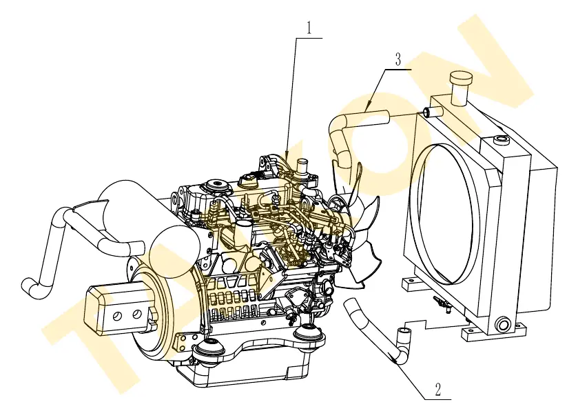 Coolant hoses (suction & return) — TAIKON KT18 Pro (D902)