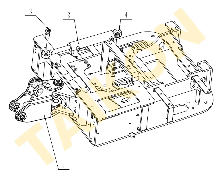 Boom swing cylinder – installation — TAIKON KT18 Pro (D902)