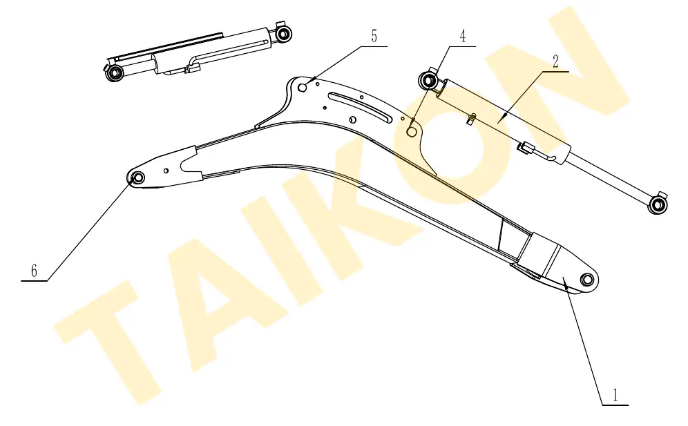 Boom & boom cylinder – installation — TAIKON KT18 Pro (D902)