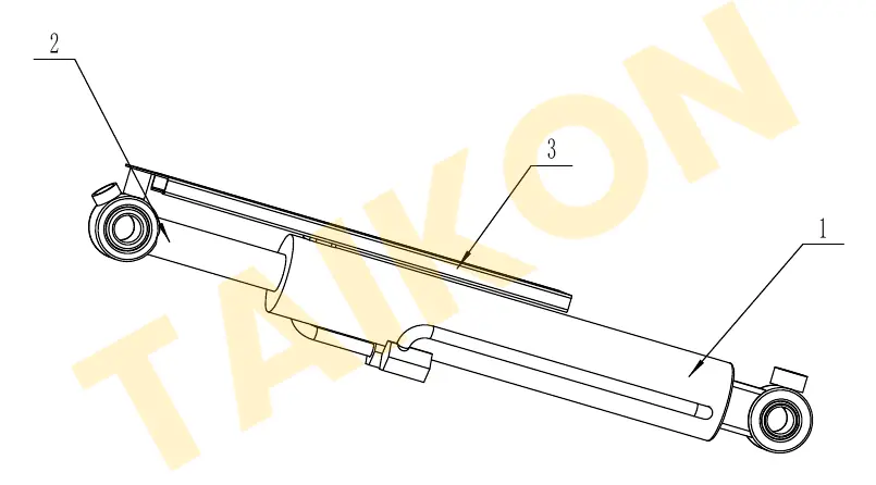 Arm (dipper) cylinder — TAIKON KT18 Pro (D902)