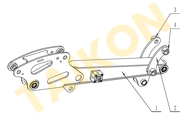 Bucket linkage rocker – installation — TAIKON KT18 Pro (D902)