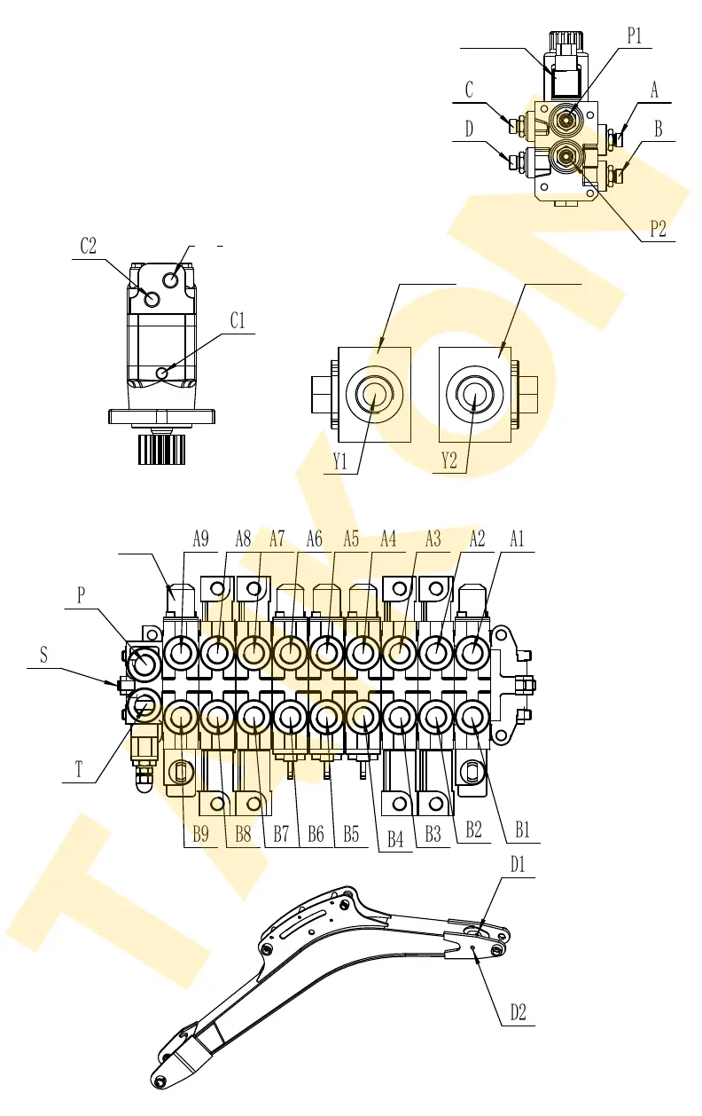 Hoses: shut-off valves — TAIKON KT18 Pro (D902)