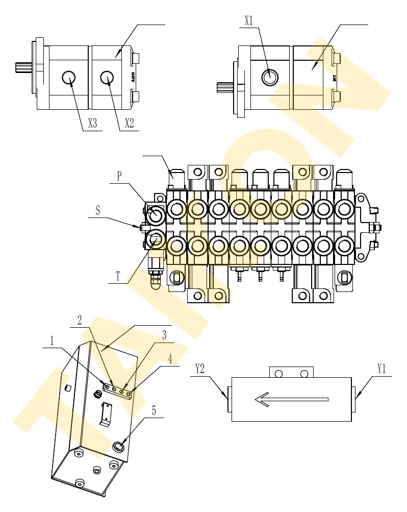 Hoses: gear pump — TAIKON KT18 Pro (D902)