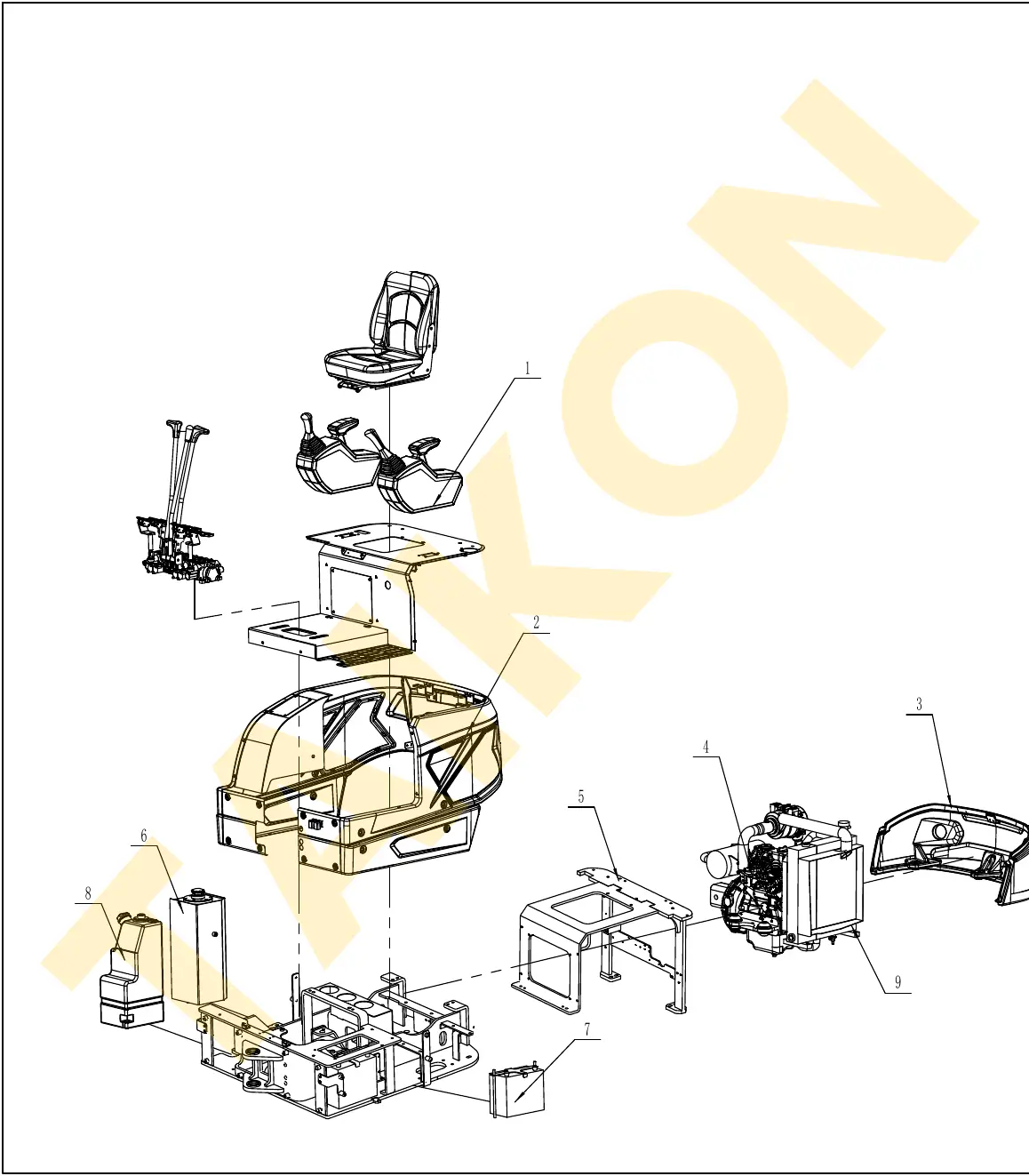 Upper structure – overview — TAIKON KT18 Pro (D722)