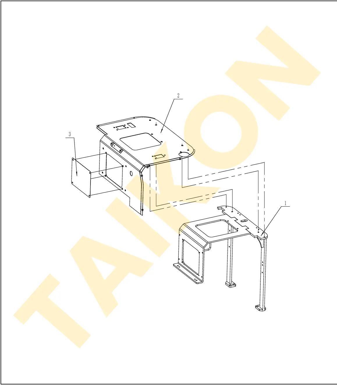 Console mounting plate — TAIKON KT18 Pro (D722)