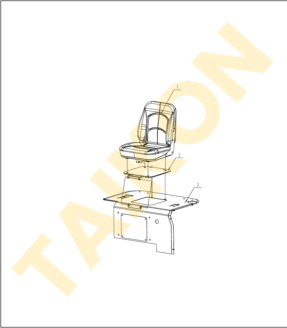 Operator seat – installation — TAIKON KT18 Pro (D722)