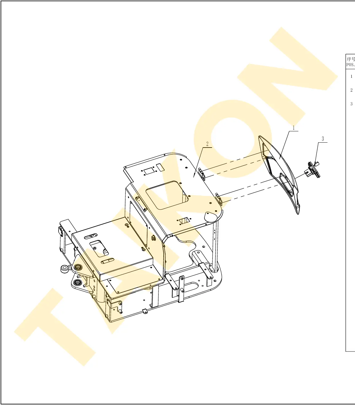Rear hood — TAIKON KT18 Pro (D722)