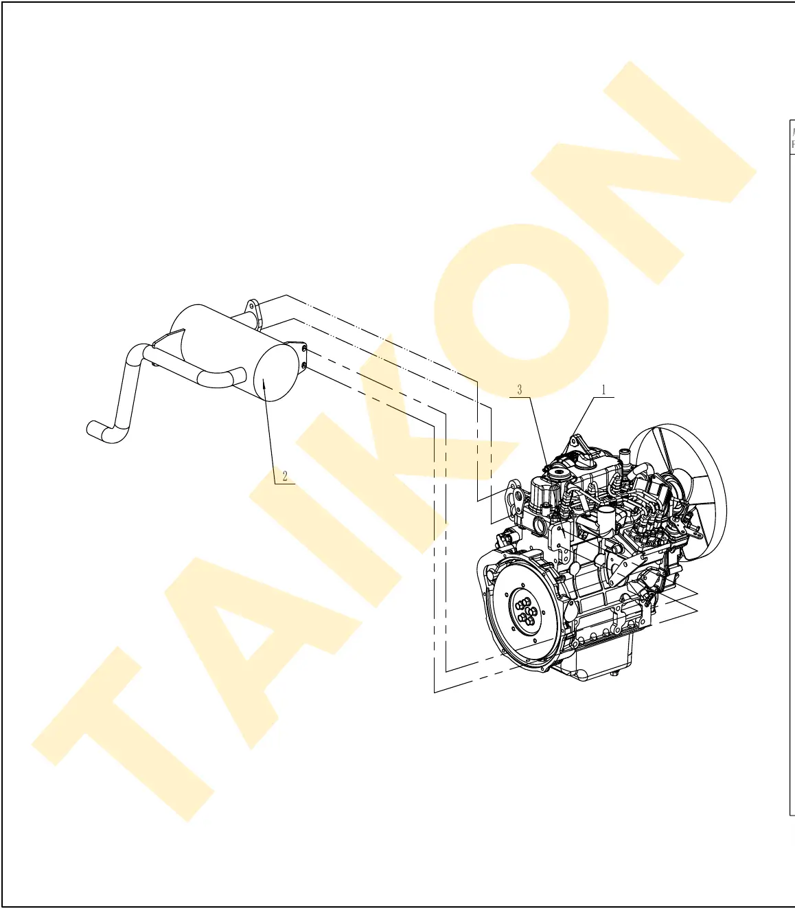Muffler (silencer) — TAIKON KT18 Pro (D722)