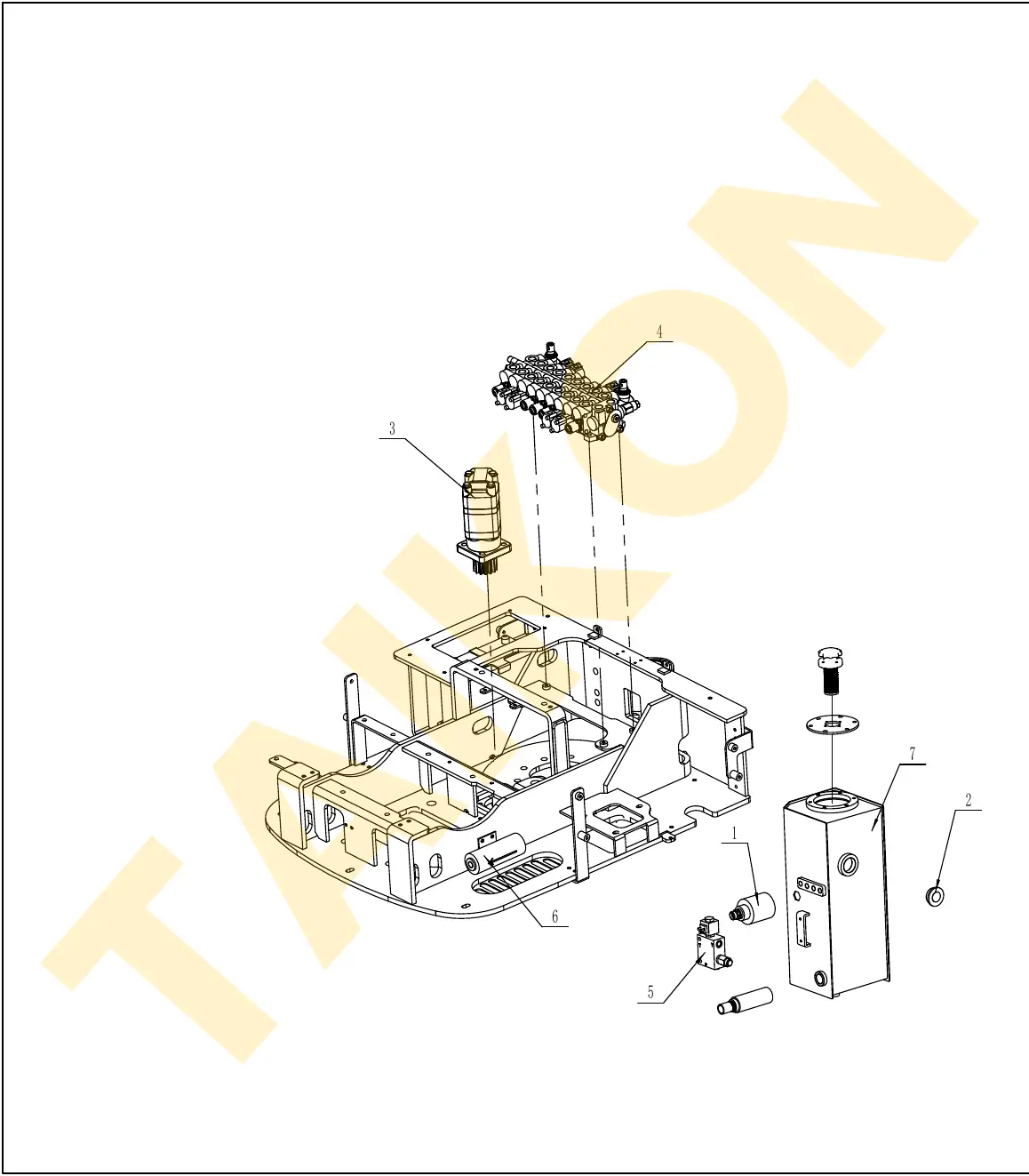 Hydraulic tank – overview — TAIKON KT18 Pro (D722)