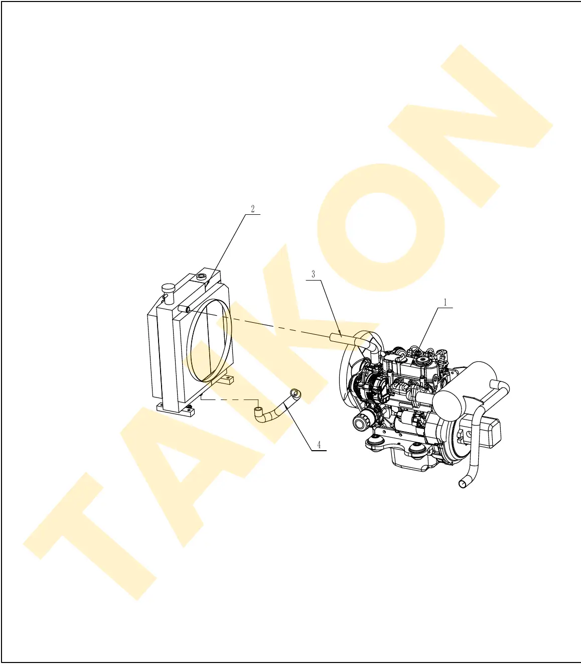 Coolant hoses (suction & return) — TAIKON KT18 Pro (D722)