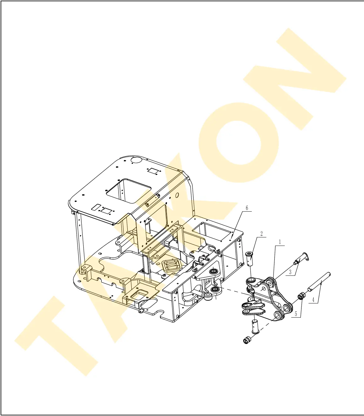 Boom swing bracket – installation — TAIKON KT18 Pro (D722)