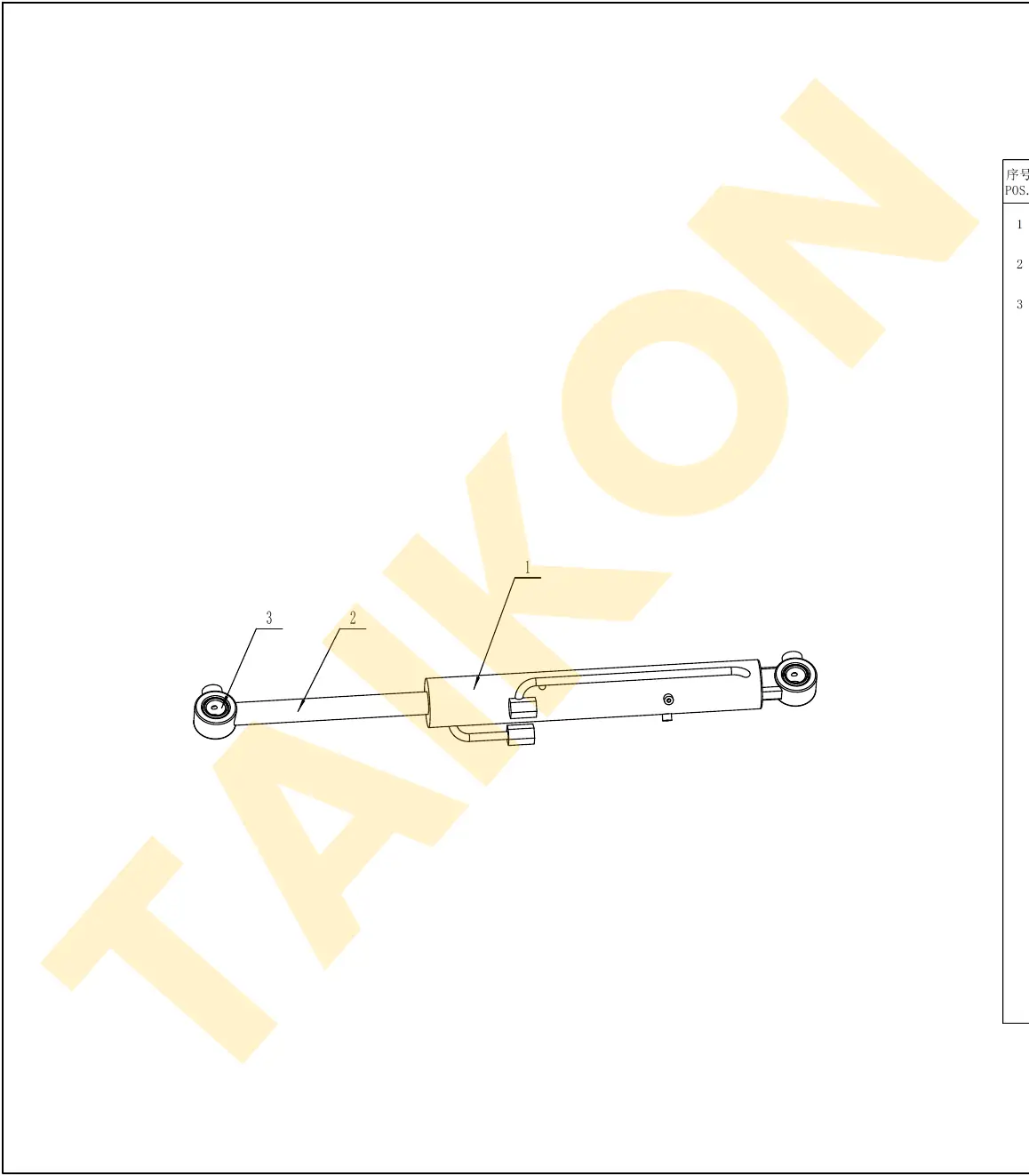 Boom cylinder — TAIKON KT18 Pro (D722)