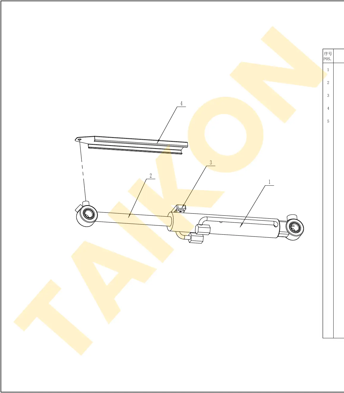 Bucket cylinder – installation (1) — TAIKON KT18 Pro (D722)