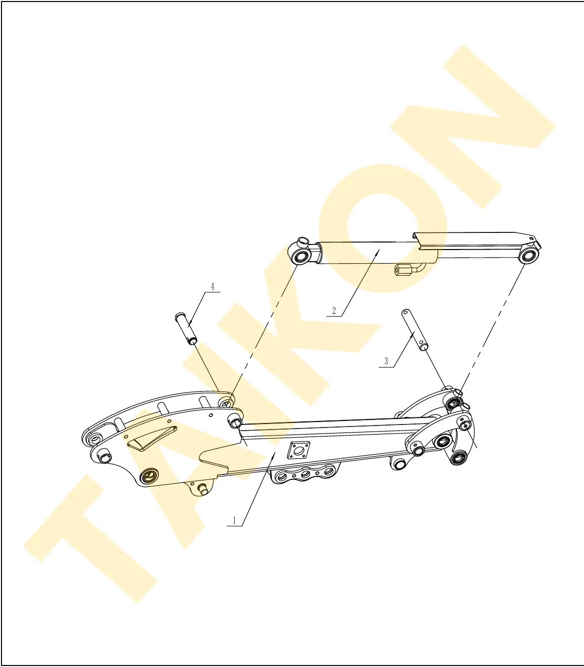 Bucket cylinder – installation (2) — TAIKON KT18 Pro (D722)