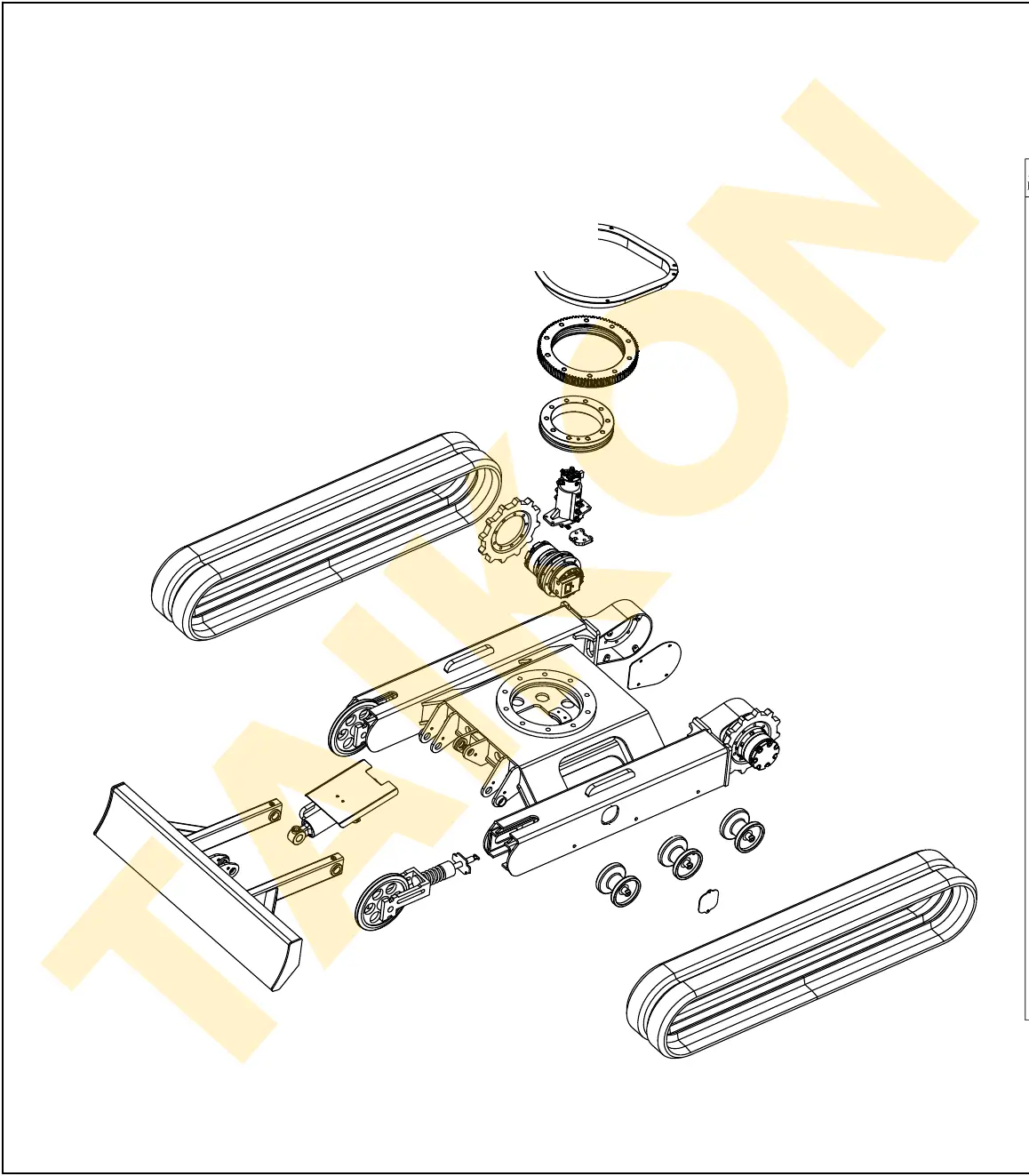Undercarriage – overview — TAIKON KT18 Pro (D722)