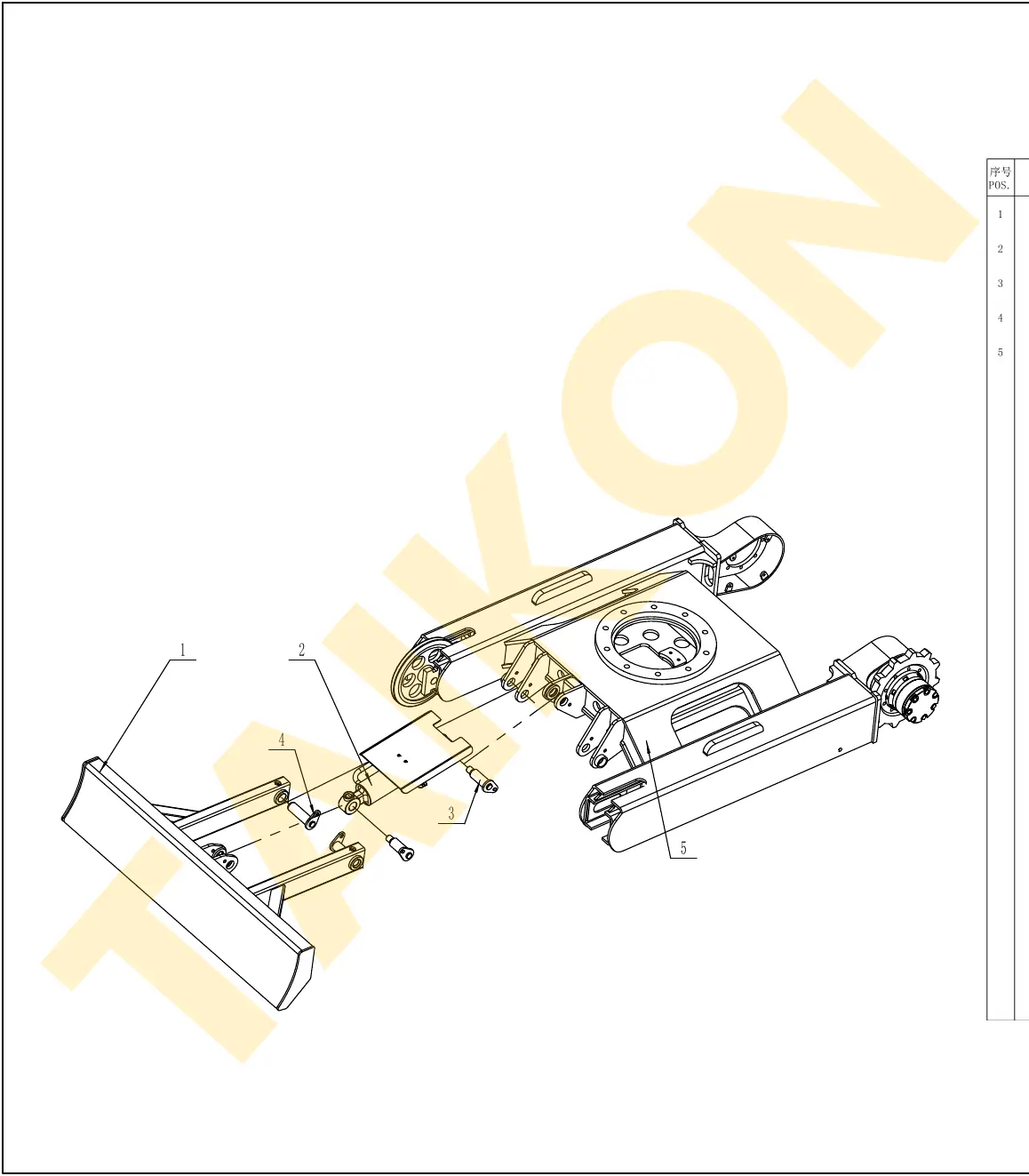Dozer blade — TAIKON KT18 Pro (D722)