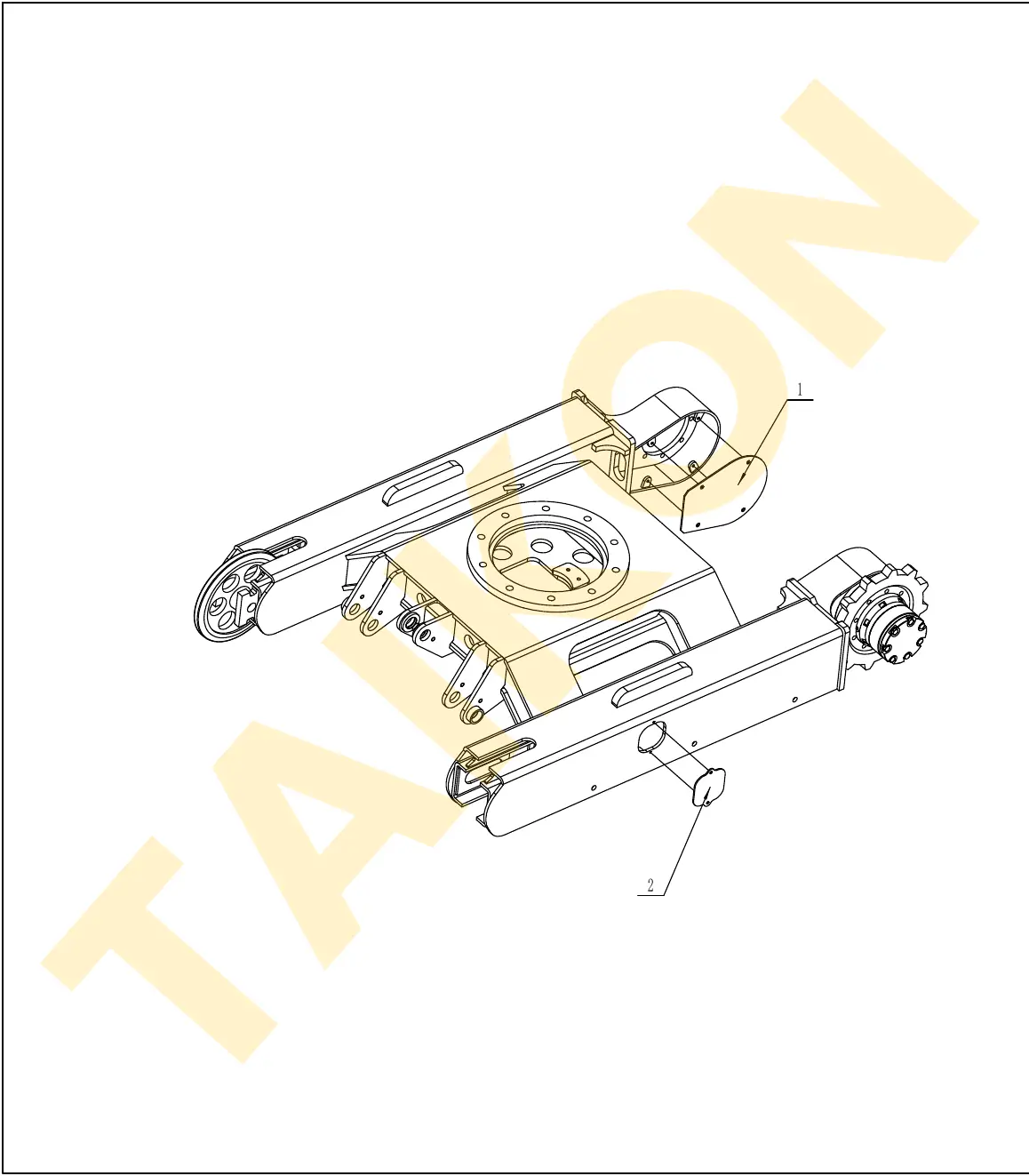 Undercarriage cover plate — TAIKON KT18 Pro (D722)