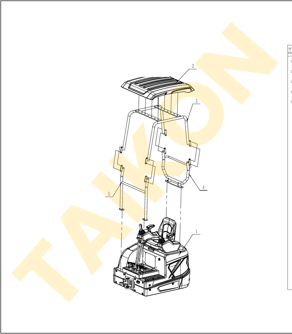 Canopy (4-post) — TAIKON KT18 Pro (D722)