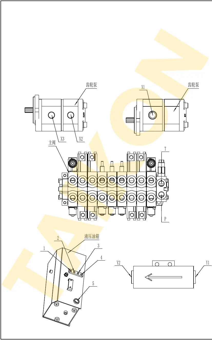Hoses: gear pump — TAIKON KT18 Pro (D722)