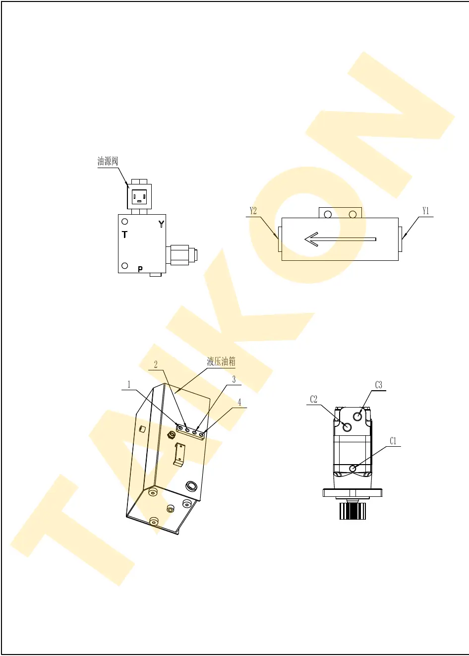 Hoses: pilot supply valve — TAIKON KT18 Pro (D722)