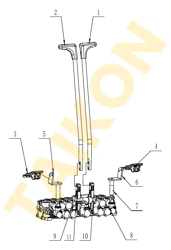 Travel control levers — TAIKON LT16 Pro