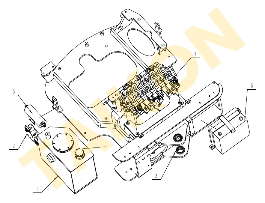 Hydraulic tank – overview — TAIKON LT16 Pro