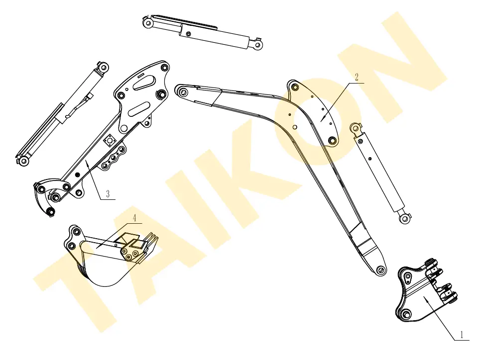 Front attachment – overview — TAIKON LT16 Pro