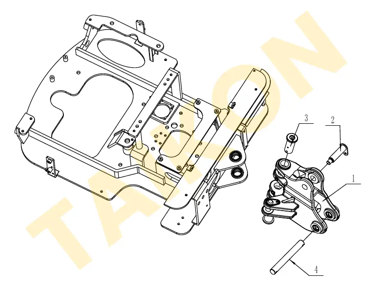 Boom swing bracket – installation — TAIKON LT16 Pro