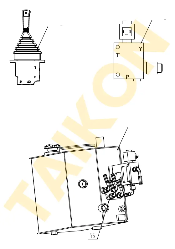Hoses: dozer valve — TAIKON LT16 Pro